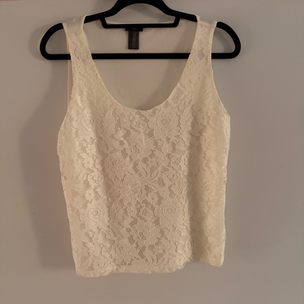 Ann Taylor Cream Lace Camisole Tank